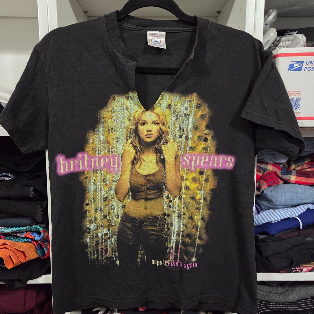 Vintage 2000 Britney Spears Oops I Did It Again Tour Shirt Youth L Womens S